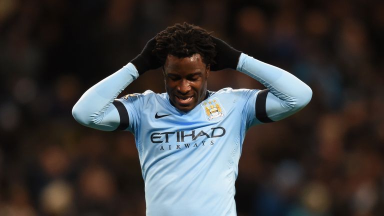 during the Barclays Premier League match between Manchester City and Newcastle United at Etihad Stadium on February 21, 2015 in Manchester, England.