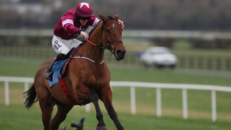 Battleoverdoyen ridden by Jack Kennedy races clear of the last on the way to winning the Lawlor's of Naas Novice Hurdle at Naas Racecourse. PRESS ASSOCIATION Photo. Picture date: Sunday January 6, 2019. See PA story RACING Naas. Photo credit should read: Brian Lawless/PA Wire