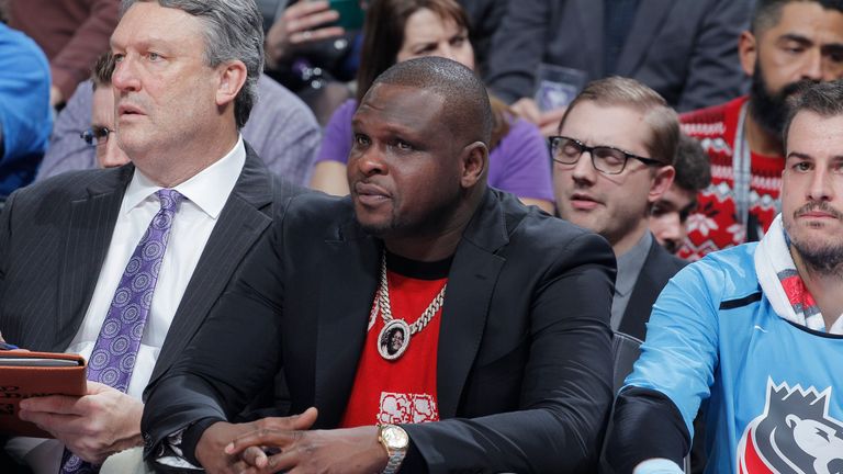 Zach Randolph watches on from the Sacramento Kings bench