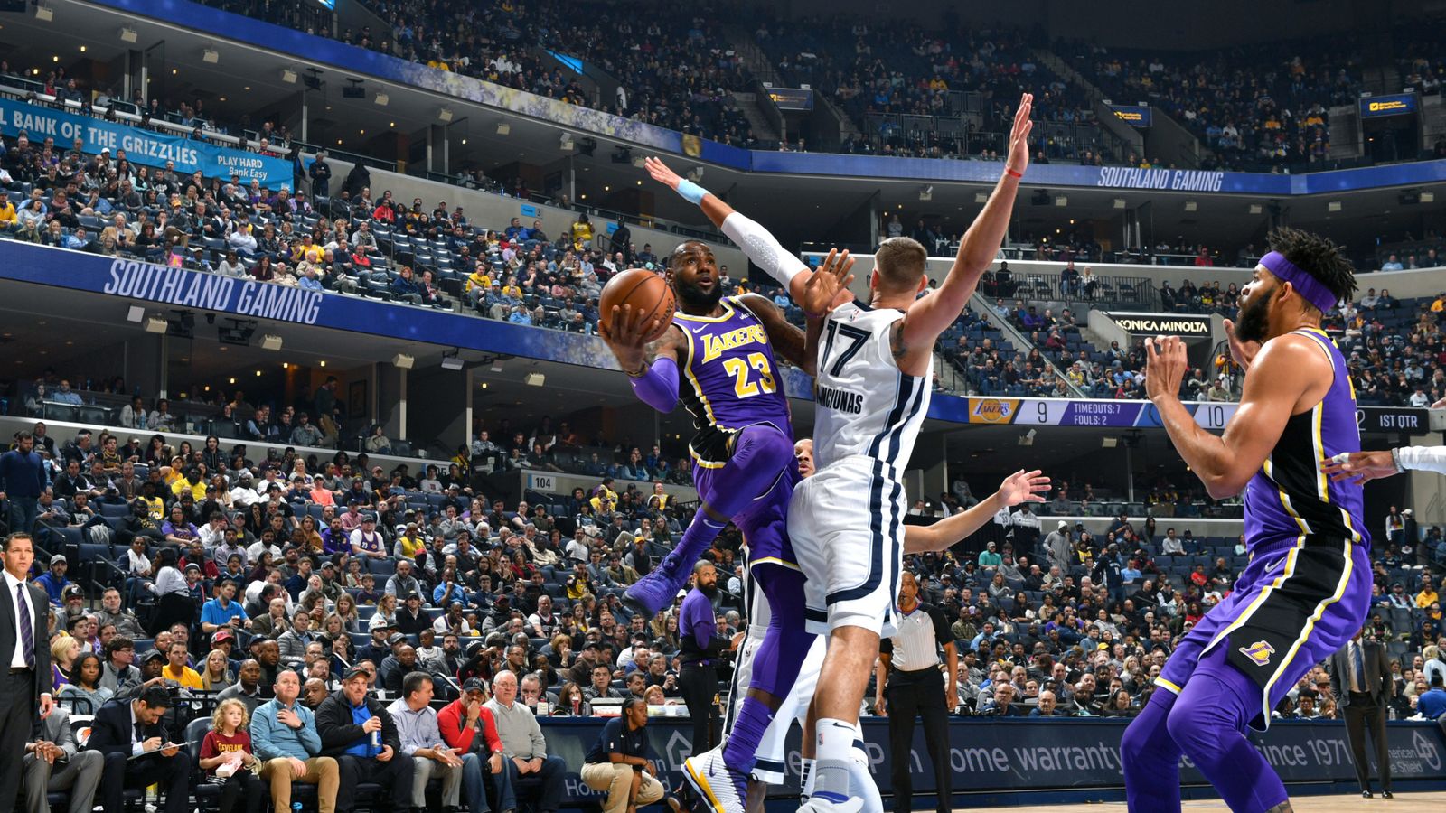 LeBron James triple-double in vain as Los Angeles Lakers lose to Memphis Grizzlies ...