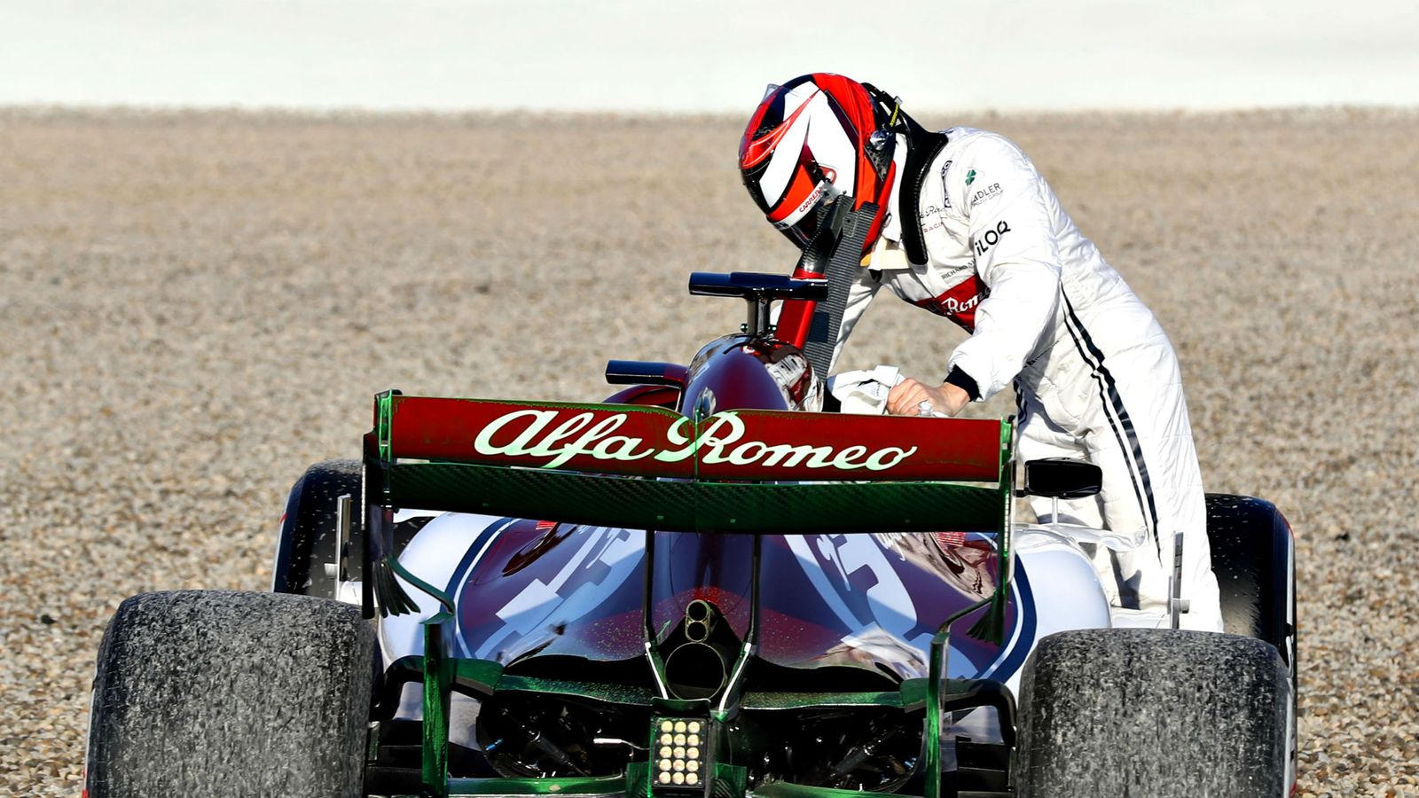 Kimi Raikkonen starts Alfa Romeo stint with a bump in F1 Testing