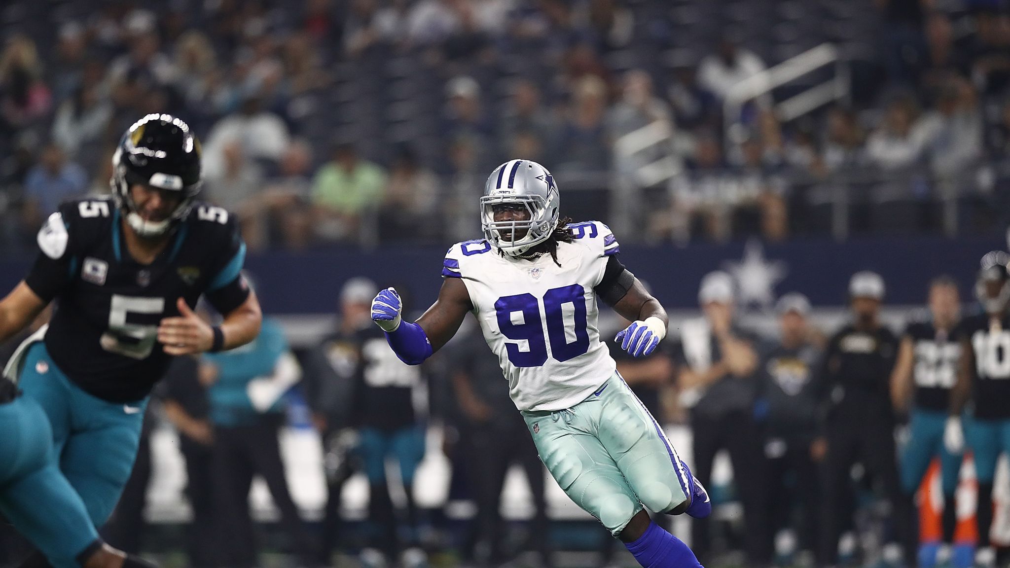 Dallas Cowboys defensive end DeMarcus Lawrence (90) is seen during