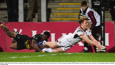 Rob Lyttle was among the try scorers for Ulster in a big win over Zebre on Saturday
