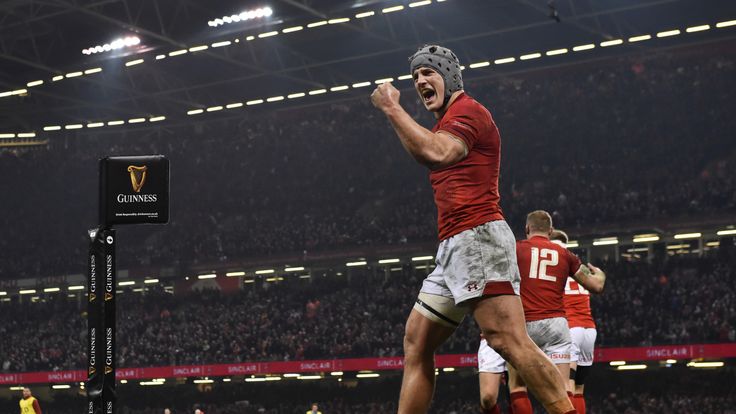  during the Guinness Six Nations match between Wales and England at Principality Stadium on February 23, 2019 in Cardiff, Wales.