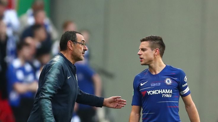  during the Carabao Cup Final between Chelsea and Manchester City at Wembley Stadium on February 24, 2019 in London, England.