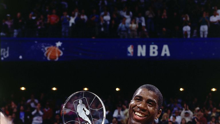 Magic Johnson claims MVP honours after coming out of retirement to play in the 1992 All-Star Game