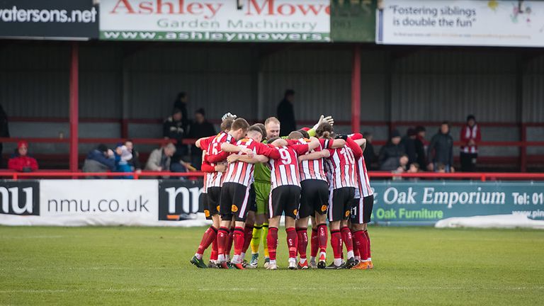 Altrincham FC vs Darlington FC, National League North Fixture, 22nd December 2018, J Davidson Stadium, Moss Lane. Attendance: 1,076. Final Score: 3-3. Scorers: Josh Hancock, Max Harrop, Ashley Hemmings. Copyright Michael Ripley Photography.