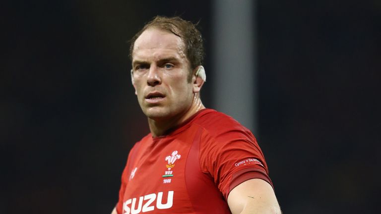 Alun Wyn Jones of Wales  in international action