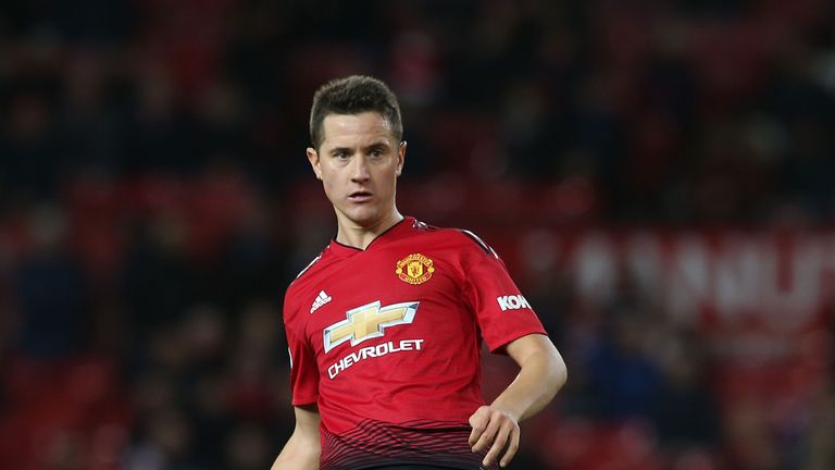 Ander Herrera during the Premier League match between Manchester United and Fulham FC at Old Trafford on December 8, 2018 in Manchester, United Kingdom.
