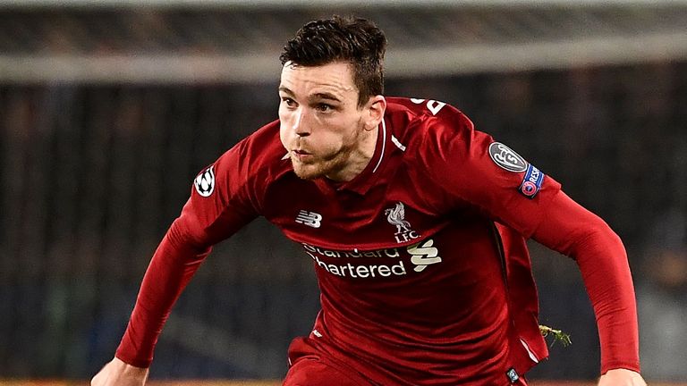Andy Robertson featured in all of Liverpool's group-stage games