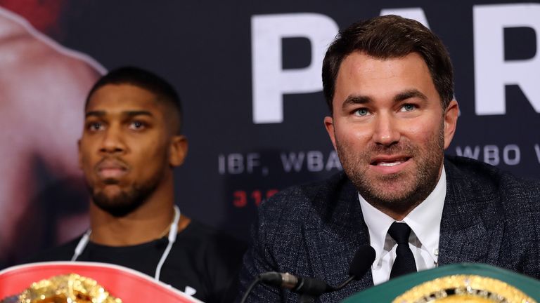 Anthony Joshua and Eddie Hearn