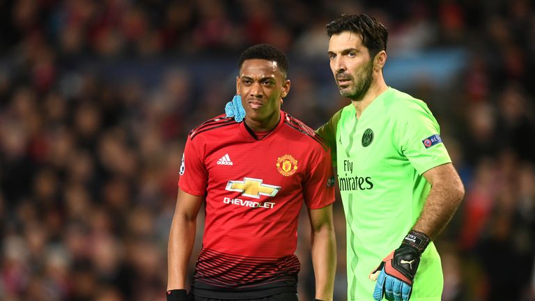 Gianluigi Buffon with Anthony Martial