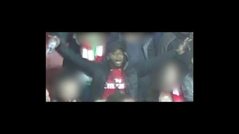 Bottle-throwing suspect at Arsenal vs Tottenham, December 2018