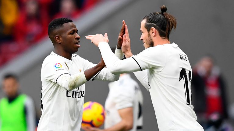 Gareth Bale scored his 100th goal for Real Madrid after replacing Vinicius Junior at Atletico Madrid 