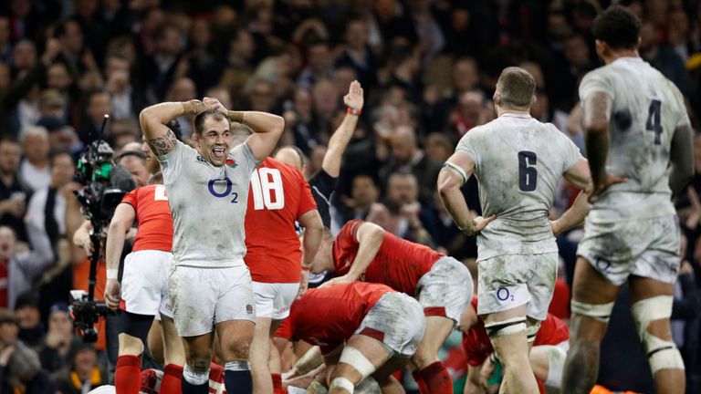 England's Ben Moon pictured during his side's 2019 Six Nations clash with Wales in Cardiff