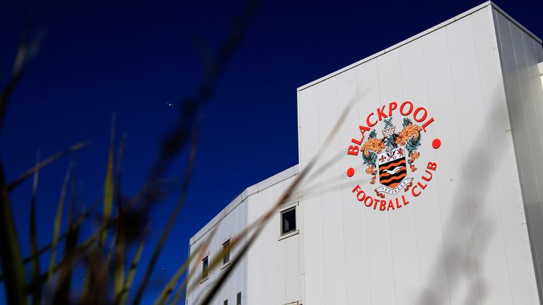 General view of Blackpool's Bloomfield Road Sky Bet Championship match between Blackpool and Burnley at Bloomfield Road on April 18, 2014 in Blackpool, England. (Photo by Paul Thomas/Getty Images) *** Local caption *** xxxxxx