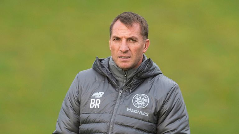 25/01/19.CELTIC TRAINING.LENNOXTOWN.Celtic manager Brendan Rodgers.