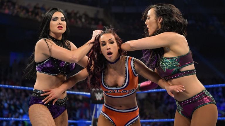 Carmella - and her Fabulous Glow team-mate Naomi - were the victims of a post-match attack by the IIconics