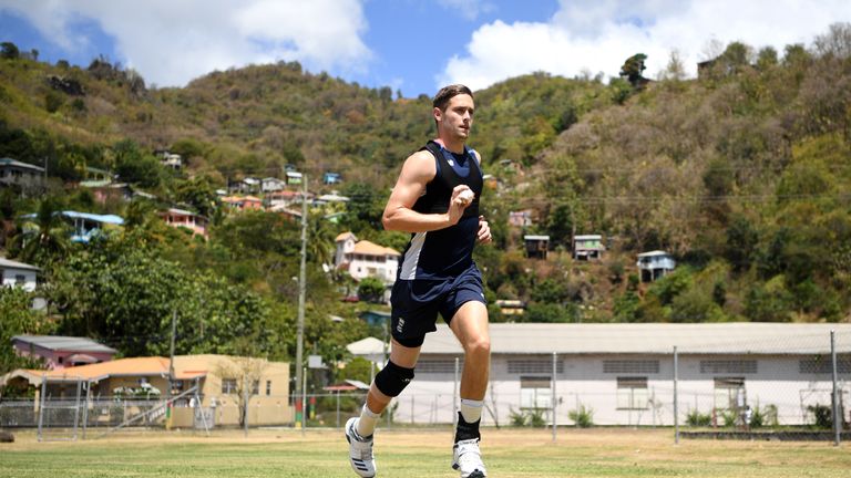 Chris Woakes missed part of England's tour of the West Indies due to ongoing management of his knee issue.