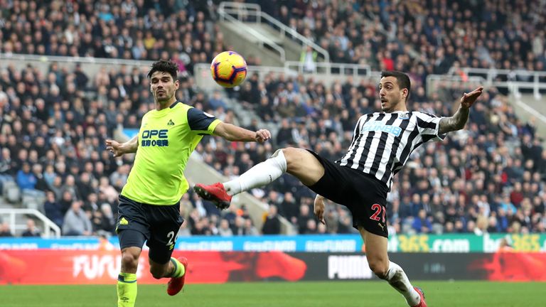 Schindler in action against Newcastle last Saturday