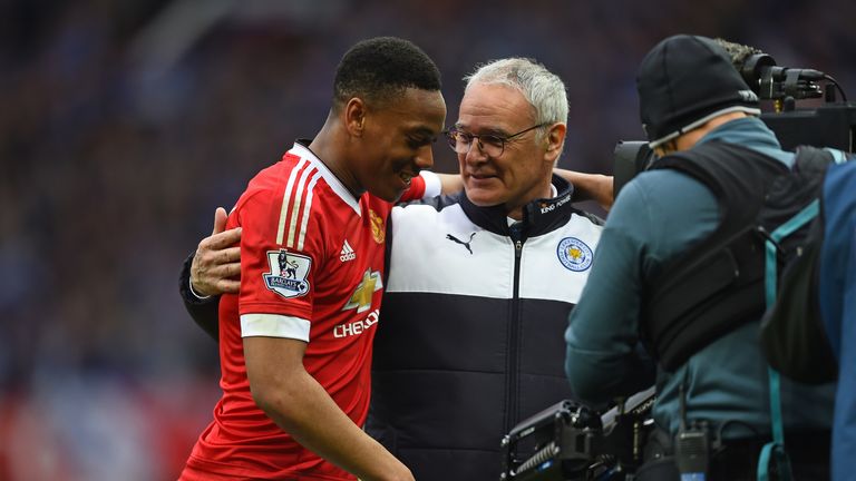 Ranieri with Martial when the Italian was Leicester City manager