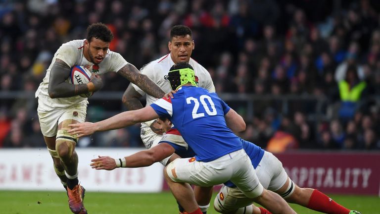  during the Guinness Six Nations match between England and France at Twickenham Stadium on February 10, 2019 in London, England.