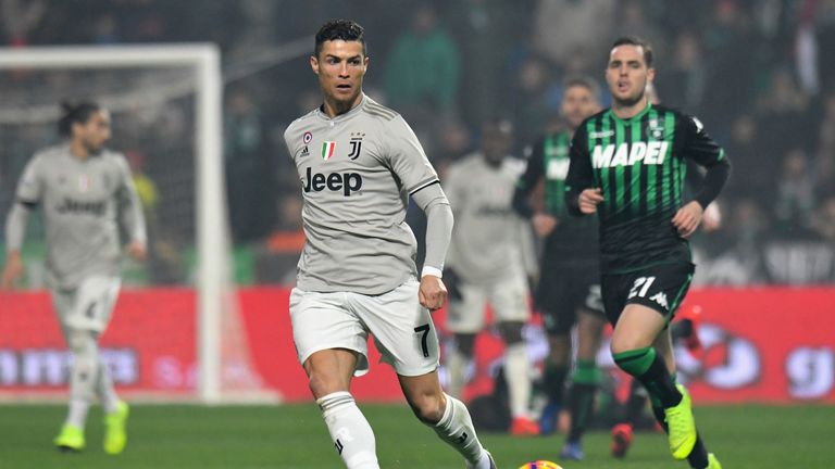 Cristiano Ronaldo was involved in all of Juventus' goals as they won 3-0 at Sassuolo