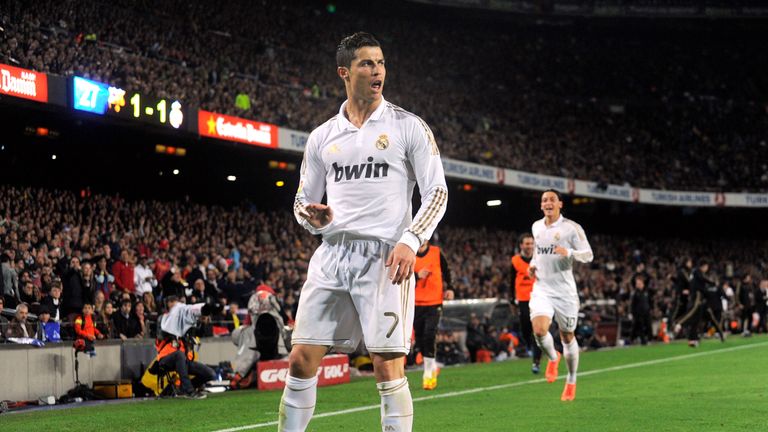 Cristiano Ronaldo scored the winner at the Nou Camp in 2012