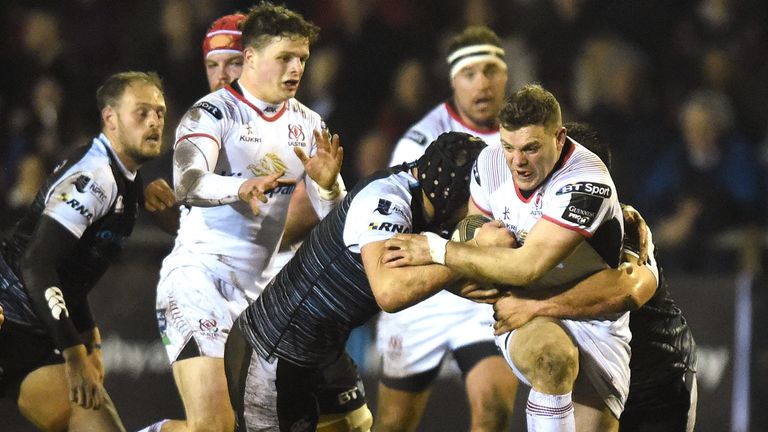 Darren Cave attacks for Ulster
