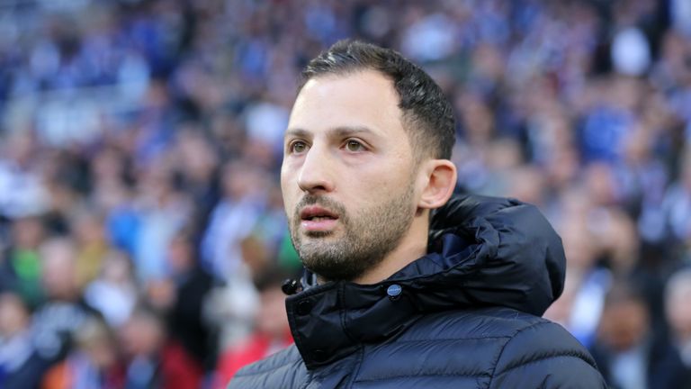 Domenico Tedesco has found himself under pressure at Schalke this season