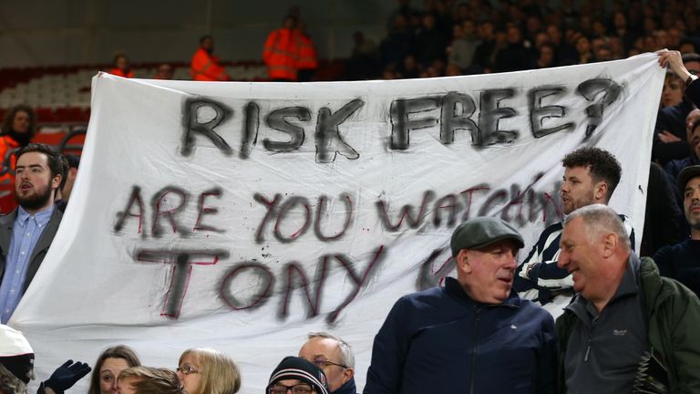 Fulham fans made their feelings known at Ranieri's final game - the 2-0 defeat to Southampton at St Mary's.