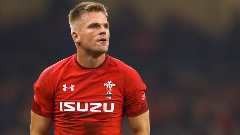 Gareth Anscombe of Wales kicks during the International Friendly match between Wales and South Africa on November 24, 2018 in Cardiff, United Kingdom.