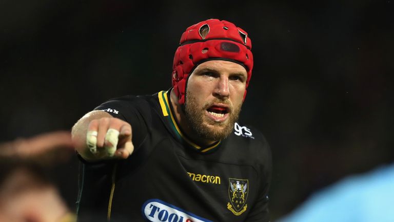 James Haskell in action for Northampton
