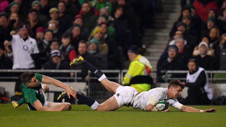 Henry Slade scores England's third try