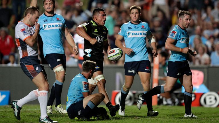 The Hurricanes celebrate in Sydney