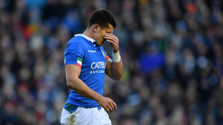  during the Guinness Six Nations match between Scotland and Italy at Murrayfield on February 2, 2019 in Edinburgh, Scotland.
