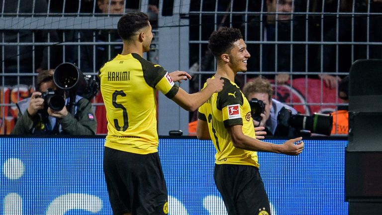 Jadon Sancho has 22 goal contributions in 23 starts for Dortmund