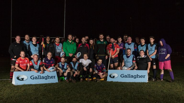 Northampton Outlaws have won a training session with Northampton Saints. The three Saints players who will be present are James Haskell, Tom Wood and Ken Pisi during the Gallagher Premiership Rugby Train with your Heroes at Northampton Old Scouts RFC, on February 12th 2019, Rushmere Road, Northamptone. Photo: Phil Mingo/ppauk/Gallagher