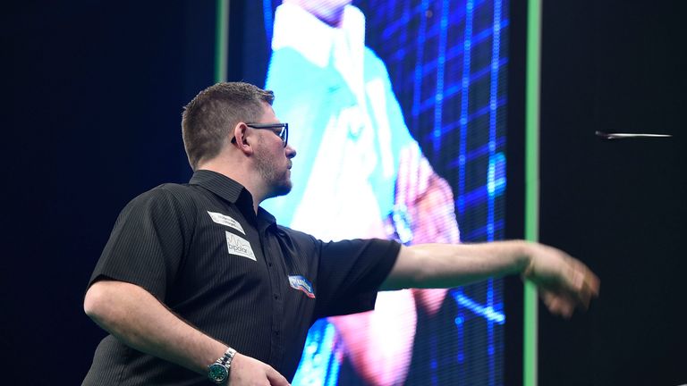 James Wade took out a brilliant 129 to take a point in the night's opening contest