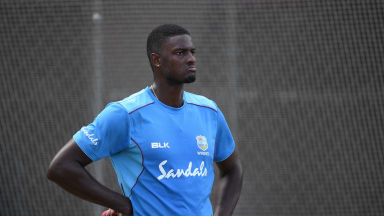 Jason Holder, Windies captain during a net session