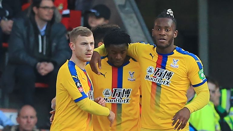 Jeffrey Schlupp put Crystal Palace ahead at Doncaster