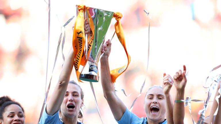 Jill Scott played the full 120 minutes for Manchester City in a penalty shoot-out League Cup final victory win against Arsenal on Saturday