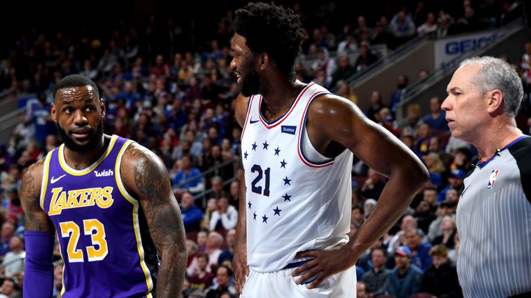LeBron James was forced to play second fiddle to Joel Embiid on Sunday night