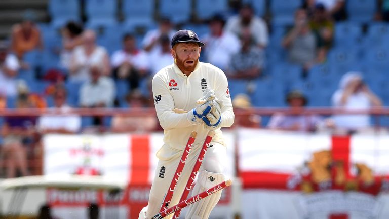 Jonny Bairstow completes the run-out of Shimron Hetmyer
