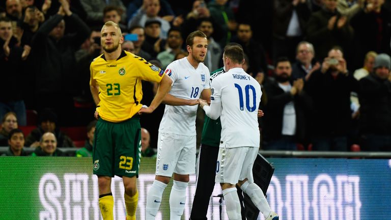 Kane earned his first England cap in March, 2015, replacing captain Wayne Rooney as a substitute and scoring within two minutes to seal a 4-0 win over Lithuania