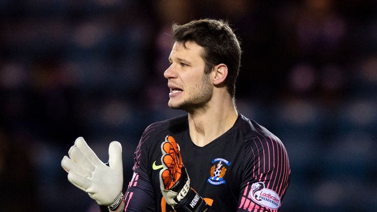 Daniel Bachmann in action for Kilmarnock