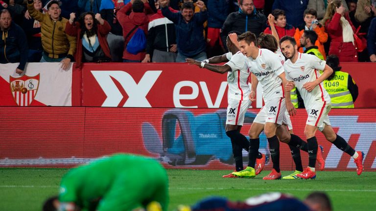 Sevilla's 2-2 draw with Eibar leaves them in the fourth and final Champions League qualification place
