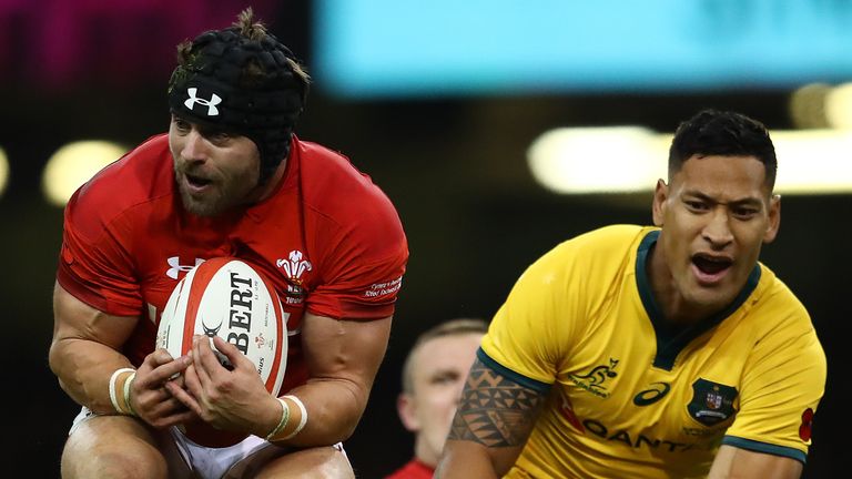Leigh Halfpenny was concussed playing against Australia in November