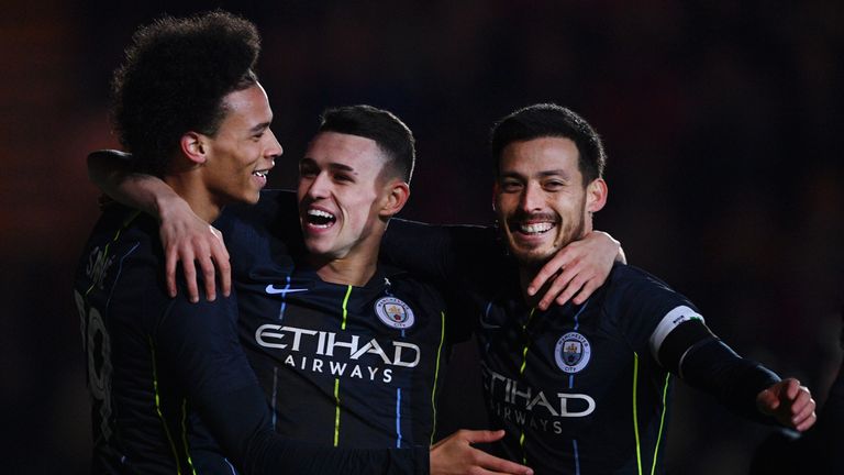 Phil Foden scored twice to help Manchester City reach the FA Cup quarter-finals