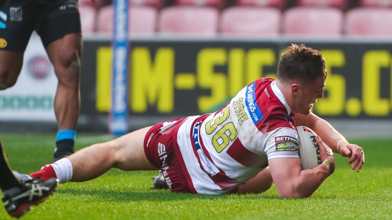 Liam Byrne was among the tryscorers for Wigan at the DW Stadium